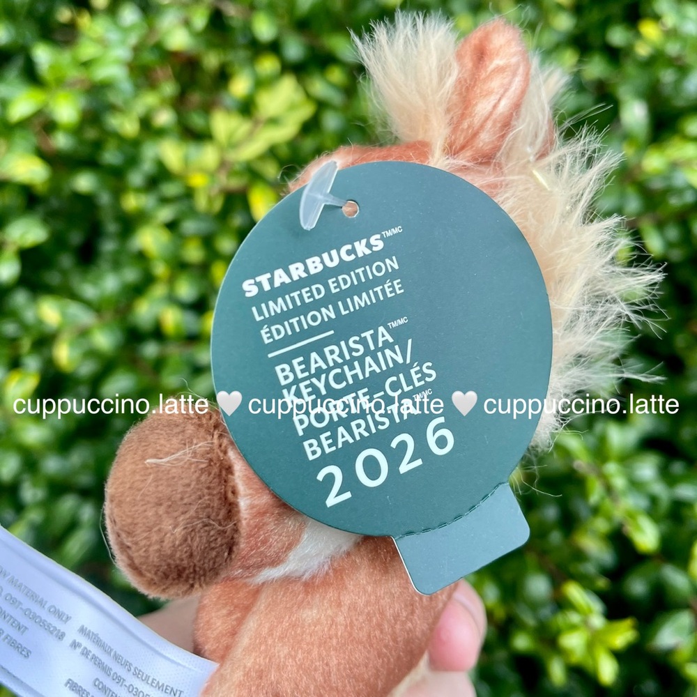 🐴NWT❤️Starbucks 2026 Lunar Year of the Horse Bearista Bear Plush Keychain - Picture 3 of 13